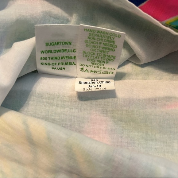 Lily Pulitzer Brynn Pink Sunset Strapless Dress Sz. 0 - Picture 15 of 15